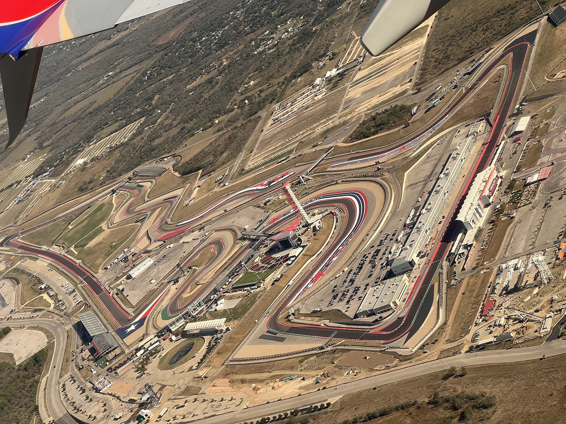 Luftaufnahme des Circuit of the Americas in Austin